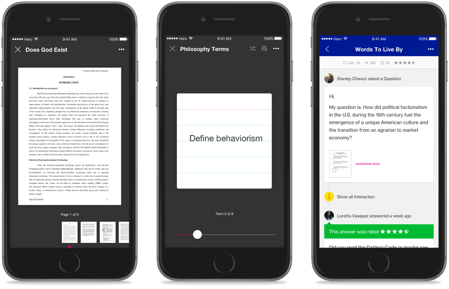Course Hero Documents feature