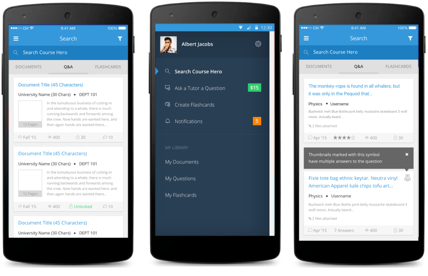 Course Hero Old Branding